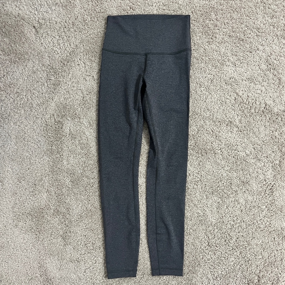 Lululemon Wunder Under High Rise 7/8" leggins Luxtreme 25" | Heathered Black | 4 - Picture 4 of 5